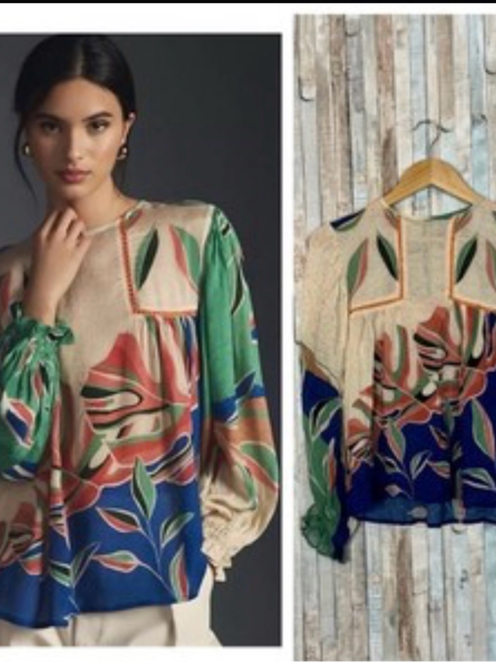 BL-NK Miranda Peasant Blouse for Anthropologie - Boho Top